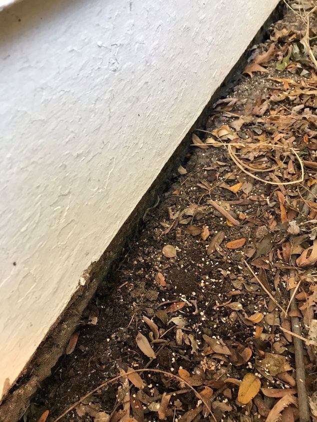 how to fill gap between house slab and sidewalk yard