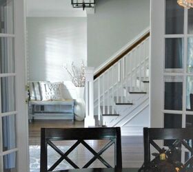 traditional to modern farmhouse glam foyer makeover