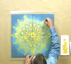 create custom canvas artwork in an hour with a mandala stencil