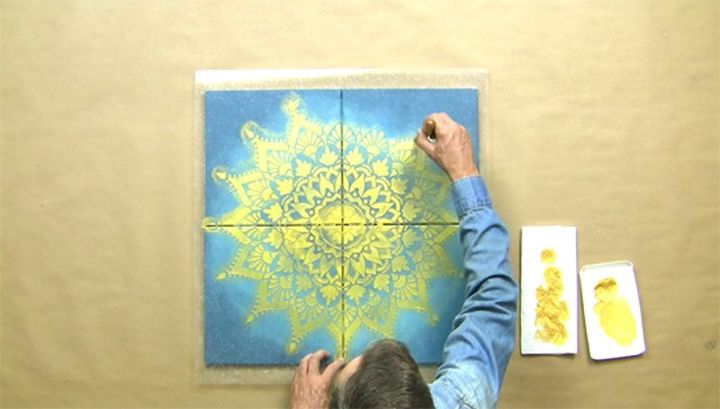 Create Custom Canvas Artwork In An Hour With A Mandala Stencil
