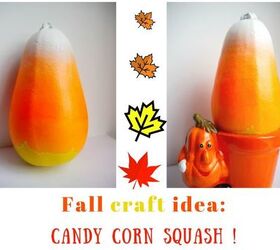 candy corn squash fall craft idea