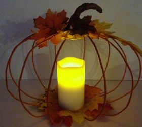 how to make a floral wire pumpkin centerpiece