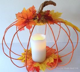 how to make a floral wire pumpkin centerpiece