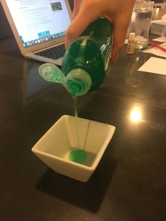3 super cool marbelizing techniques everyone s trying, Step 3 Pour dish soap into bowl