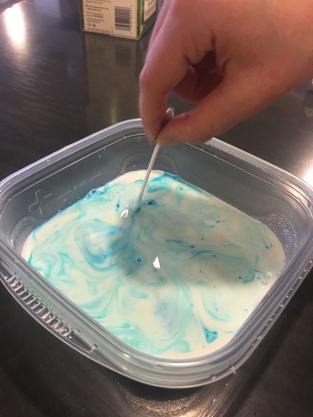 3 super cool marbelizing techniques everyone s trying, Step 6 Swirl the food coloring around