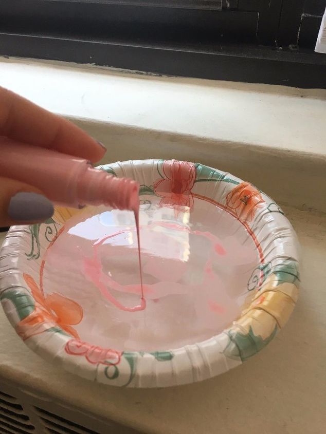 3 super cool marbelizing techniques everyone s trying, Step 3 Pour nail polish into water