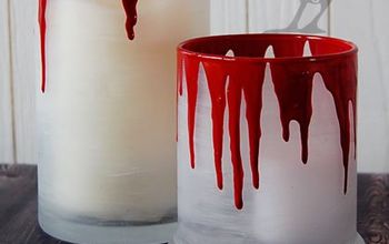 DIY Halloween Bloody Candleholders