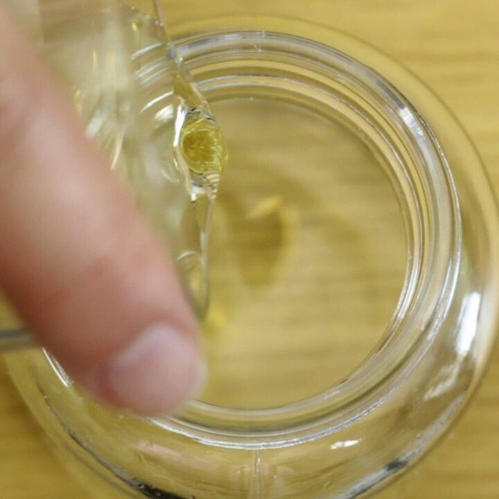 s 3 chemical free ways to clean in your home, Step 1 Pour 1 4 cup oil into jar