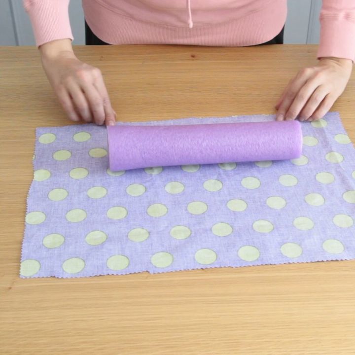 grab some pool noodles and copy these 3 ideas, Step 2 Cut your fabric