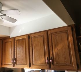 q outdated honey oak cabinets