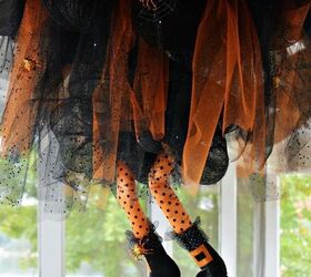 create a floating umbrella witch for halloween