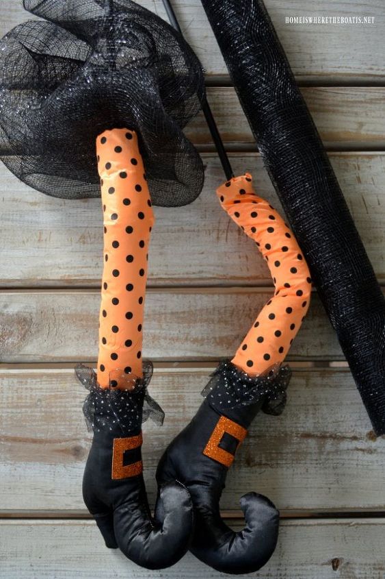 create a floating umbrella witch for halloween