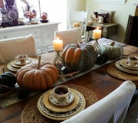 10 yard sale find antique farm table and fall tablescape