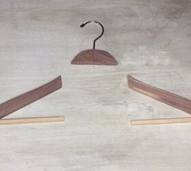 turn a cake pan into a shelf more clever repurposing ideas, Step 1 Draw lines on hanger and saw pieces