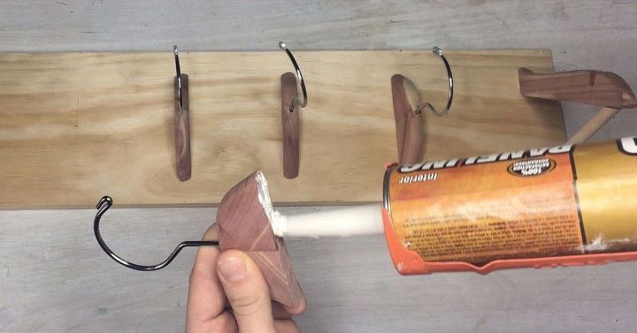 turn a cake pan into a shelf more clever repurposing ideas, Step 4 Glue hooks in place