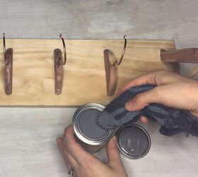 turn a cake pan into a shelf more clever repurposing ideas, Step 6 Stain or paint your piece optional