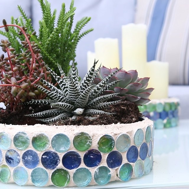 3 maneiras absolutamente adorveis de exibir suas plantas, Plantador de biscoitos em mosaico