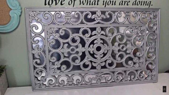 a new way to use doormat as a faux mirror wall art, Step 4 Place doormat unto foam board