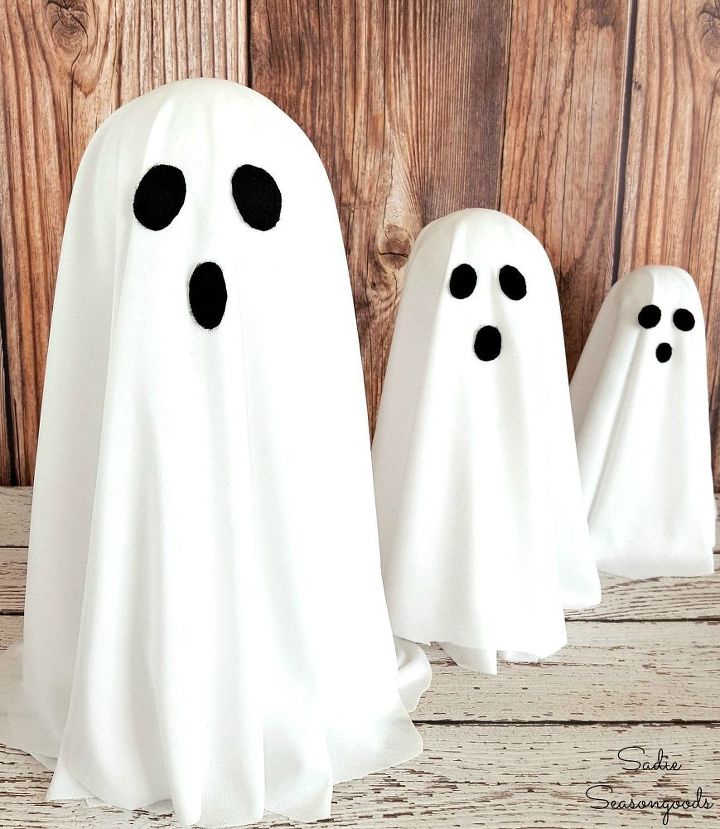 diy floating ghosts for halloween decor