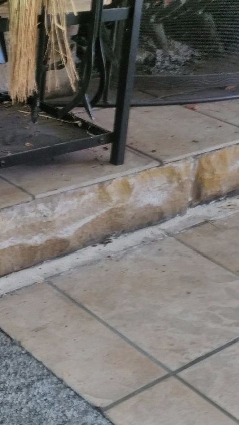 Powdery Residue On Brick Below Fireplace Hometalk Powdery Residue On Brick Below Fireplace Hometalk
