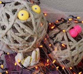 Cómo hacer momias de hormigón para Halloween