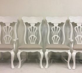 vintage farmhouse style dining chairs get a modern makeover