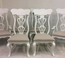 vintage farmhouse style dining chairs get a modern makeover
