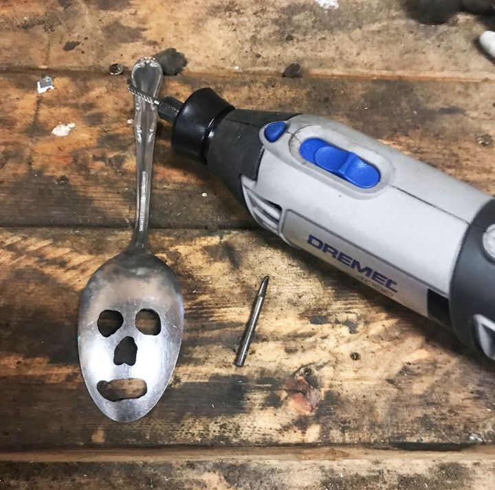 silverware skeleton wind chime