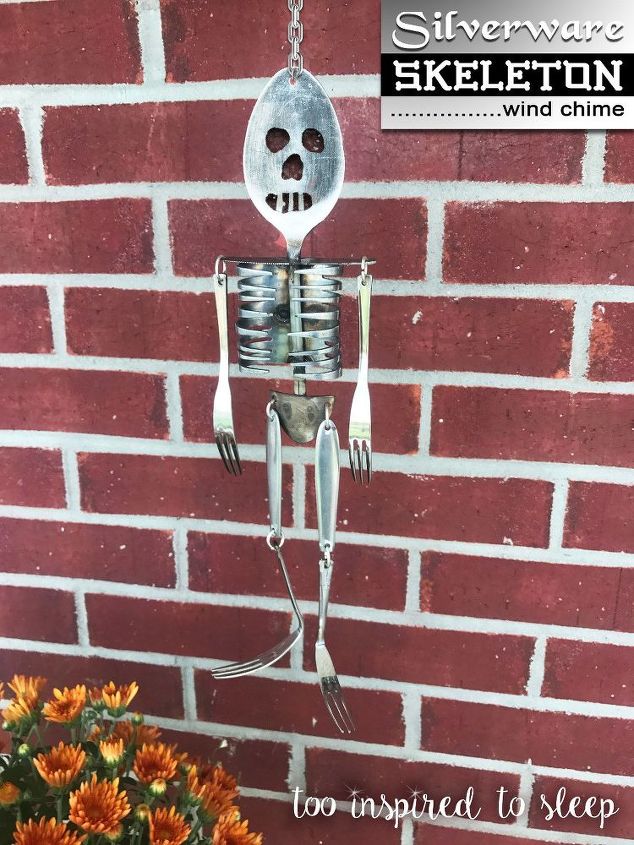 silverware skeleton wind chime