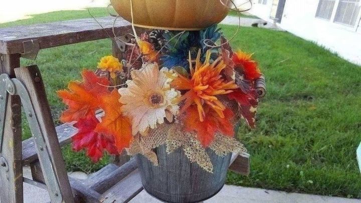decorao de outono em forma de topiaria