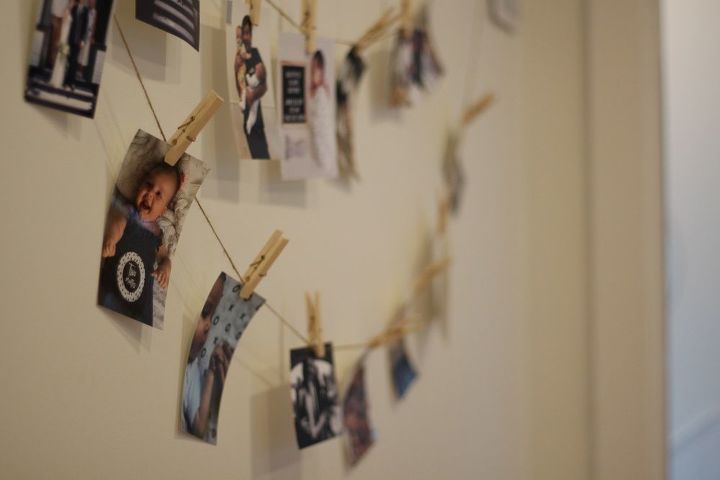 pared fcil de cuerdas con fotos para la decoracin de la fiesta