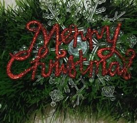 hula hoop christmas wreath, I put it on snowflake to give dimension