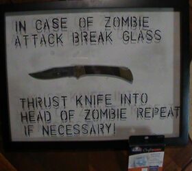 in case of zombie attack inspiration for picture frame challenge