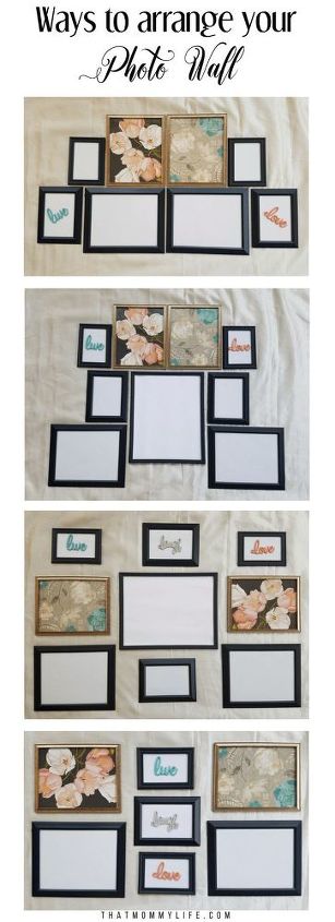 5 ways to arrange a photo wall, Four arragements