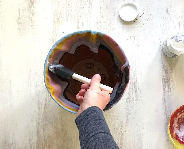 s step by step upcycle your old clothing items for these great ideas, Step 4 Mod Podge the inside and bottom