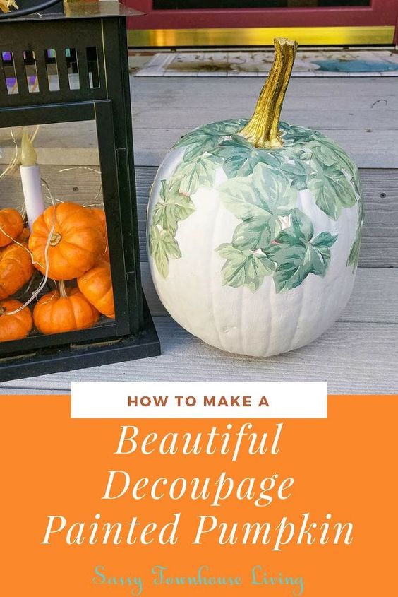 how to make a beautiful decoupage painted pumpkin