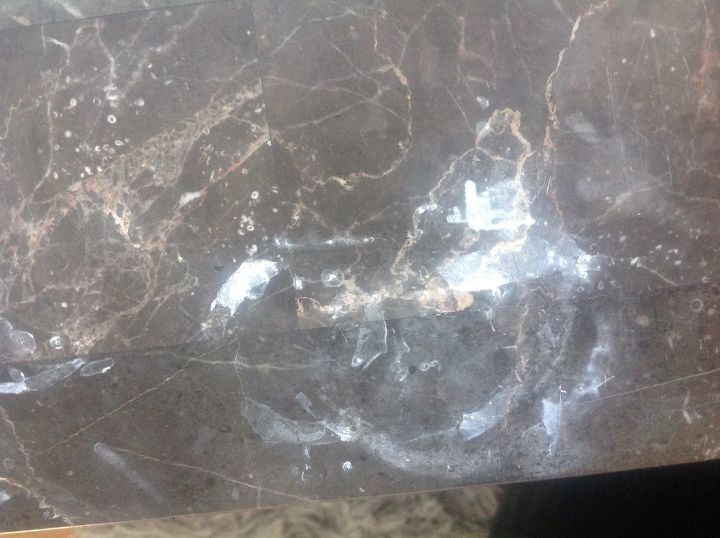 q what can i do with a faux marble coffee table