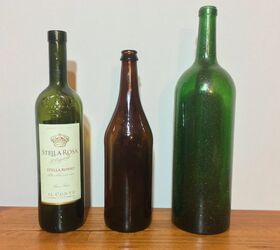 repurpose wine bottles into festive fall decorations, Step 1 Remove the Label