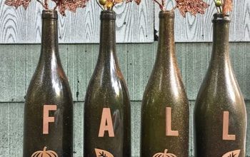  Transforme garrafas de vinho em decorações de outono