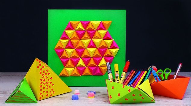 projetos de bricolage para adolescentes, Decora o geom trica neon para o quarto