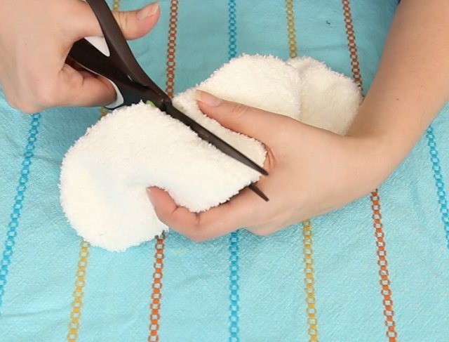 s upcycle your old clothing items for these great ideas, Step 1 Cut the end off white sock
