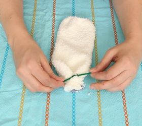 s upcycle your old clothing items for these great ideas, Step 2 Tie off the cut end of sock