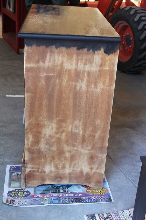 old maple hutch makeover
