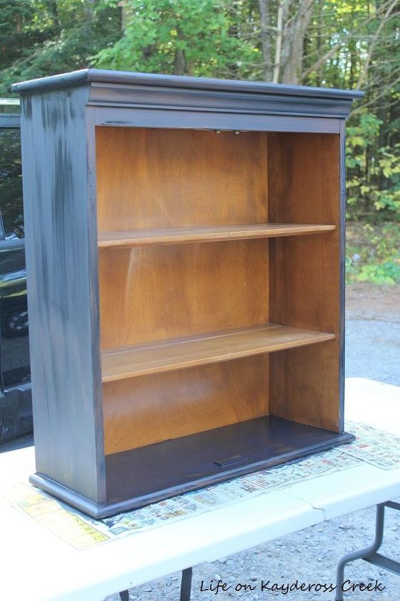 old maple hutch makeover