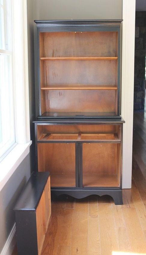 old maple hutch makeover