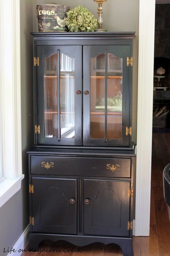 old maple hutch makeover