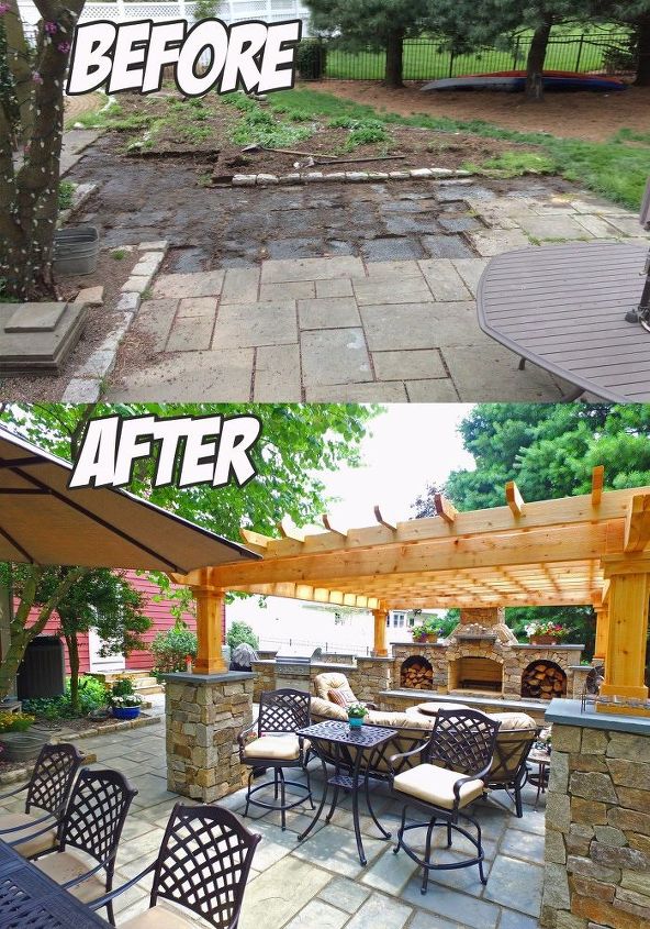 backyard transformation before after