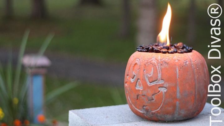 halloween pumpkin fire pit