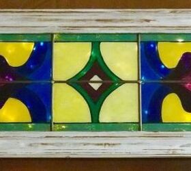 EDITED$5 Glass Cabinet Door Transformed Into Faux Stained Glass Window