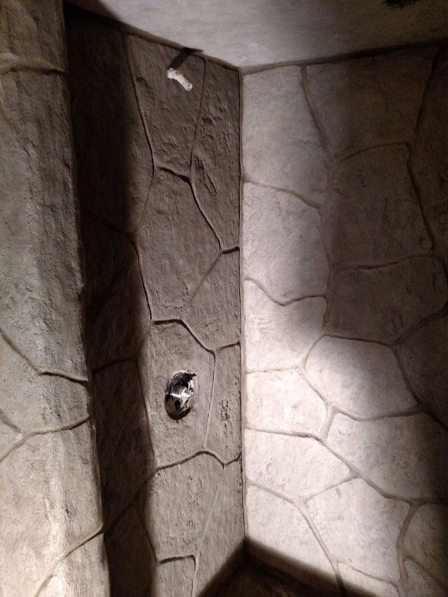 ducha vertical de hormign tallada a mano, Paso 2 Tallado de las piedras
